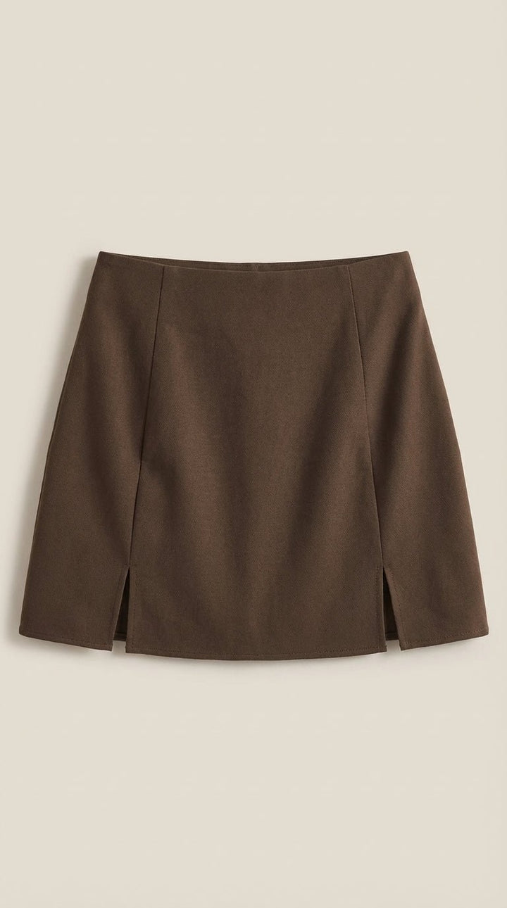 Mini-jupe femme | Taille haute avec fente latérale 4