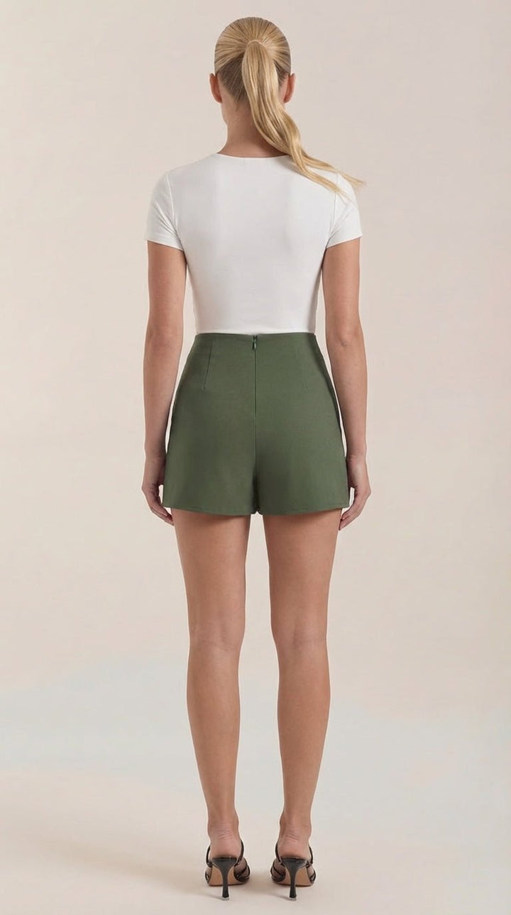 Mini-jupe femme | Taille haute avec fente latérale 8