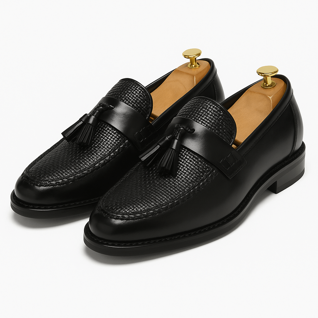 Mocassins Tissés Élégants | Pompons Subtils 0
