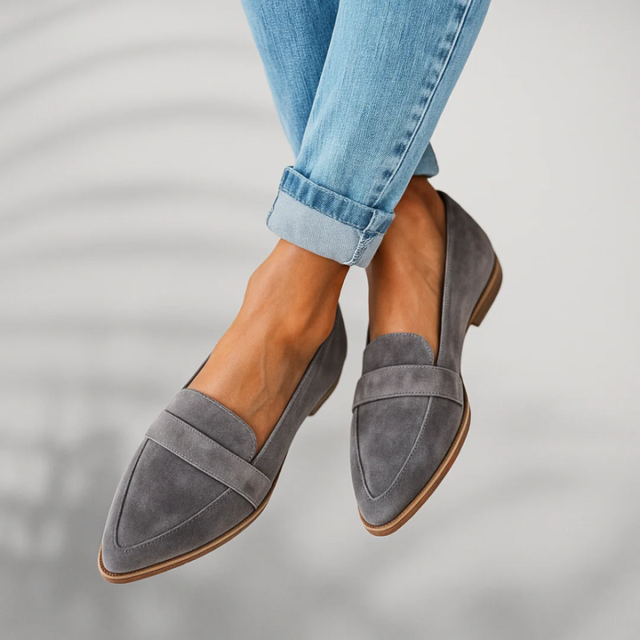 Mocassins en daim à bout pointu pour femmes 6