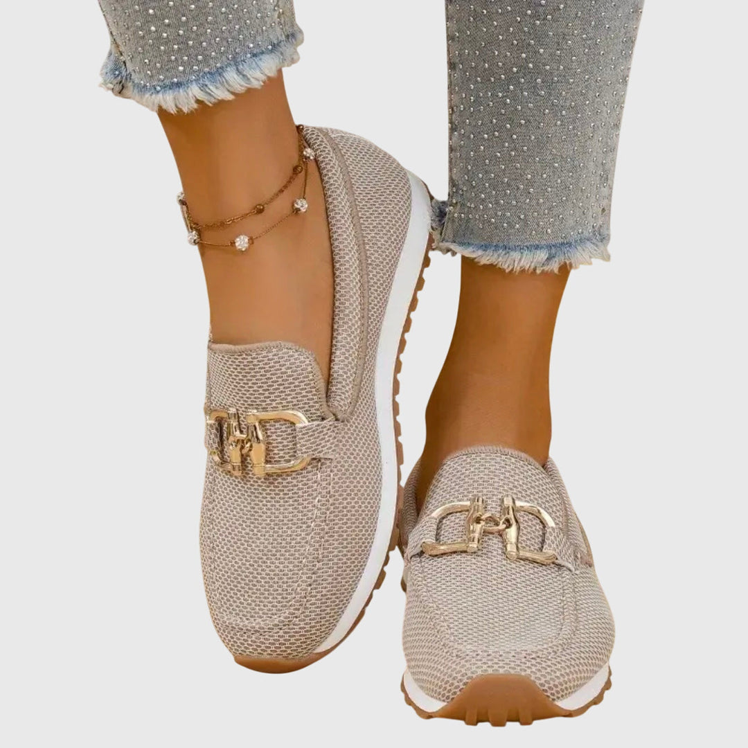 Mocassins orthopédiques aérés pour femmes avec bride en maille et semelle antidérapante 0