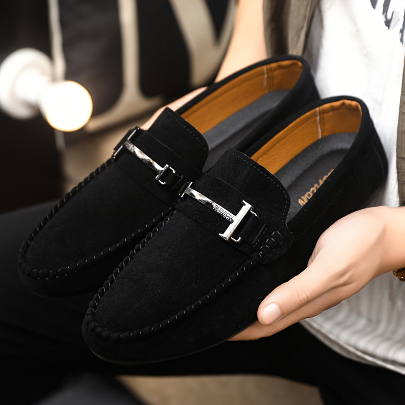 Mocassins pour homme à enfiler, bout rond et boucle sur la bride 3