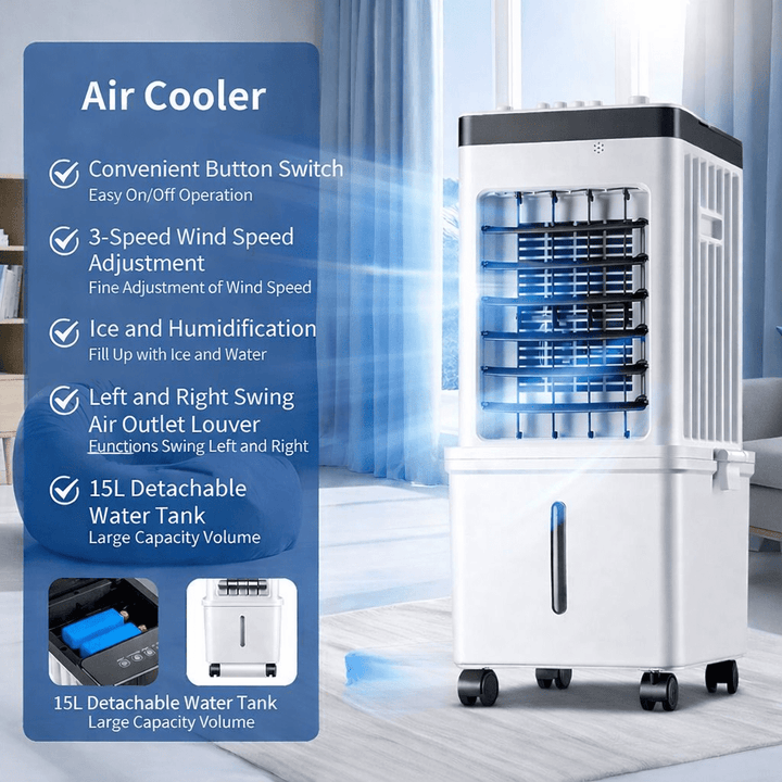 NOVACOOL – Rafraîchisseur d'air 3 en 1 – Ventilateur et humidificateur en un 5