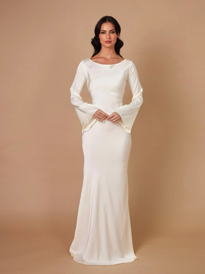 Noélisse | Robe longue fluide à manches longues 1