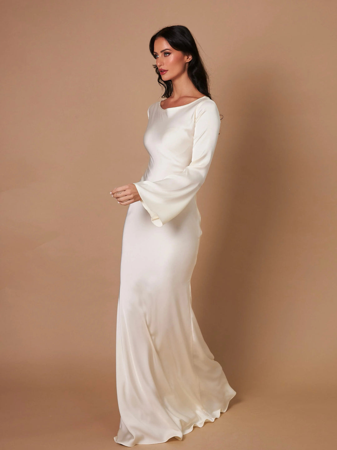 Noélisse | Robe longue fluide à manches longues 2