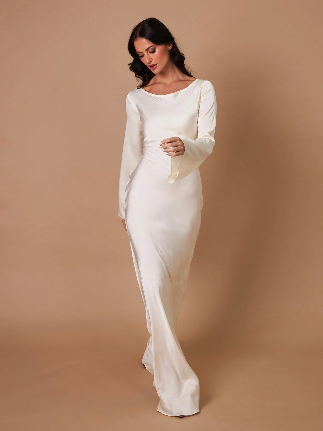 Noélisse | Robe longue fluide à manches longues 3
