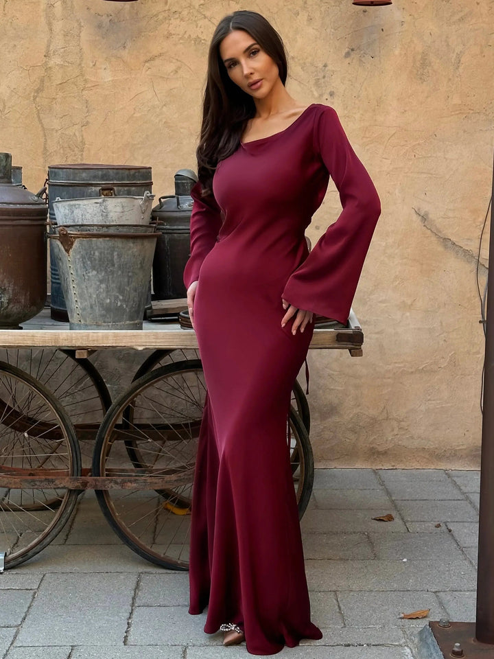 Noélisse | Robe longue fluide à manches longues 9