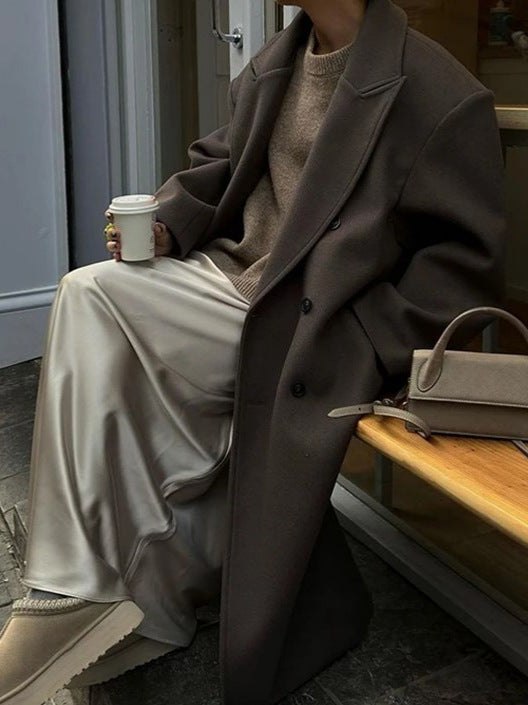 Manteau oversize femme | Manteau long moderne pour la mi-saison