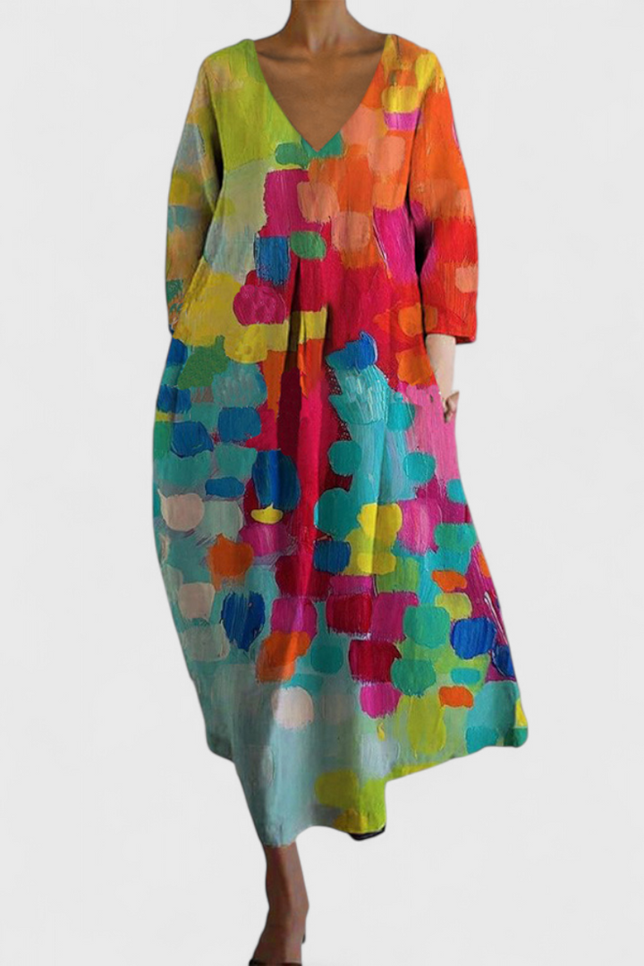 Isalinde | Robe V-cou Confortable
