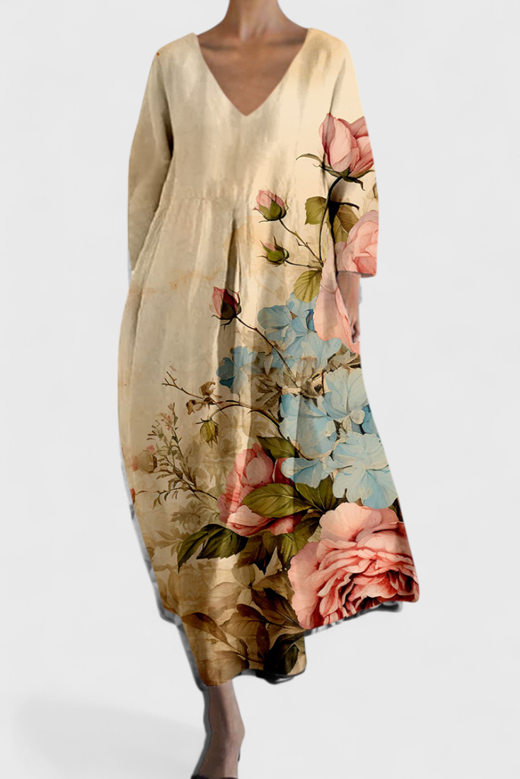 Isalinde | Robe V-cou Confortable