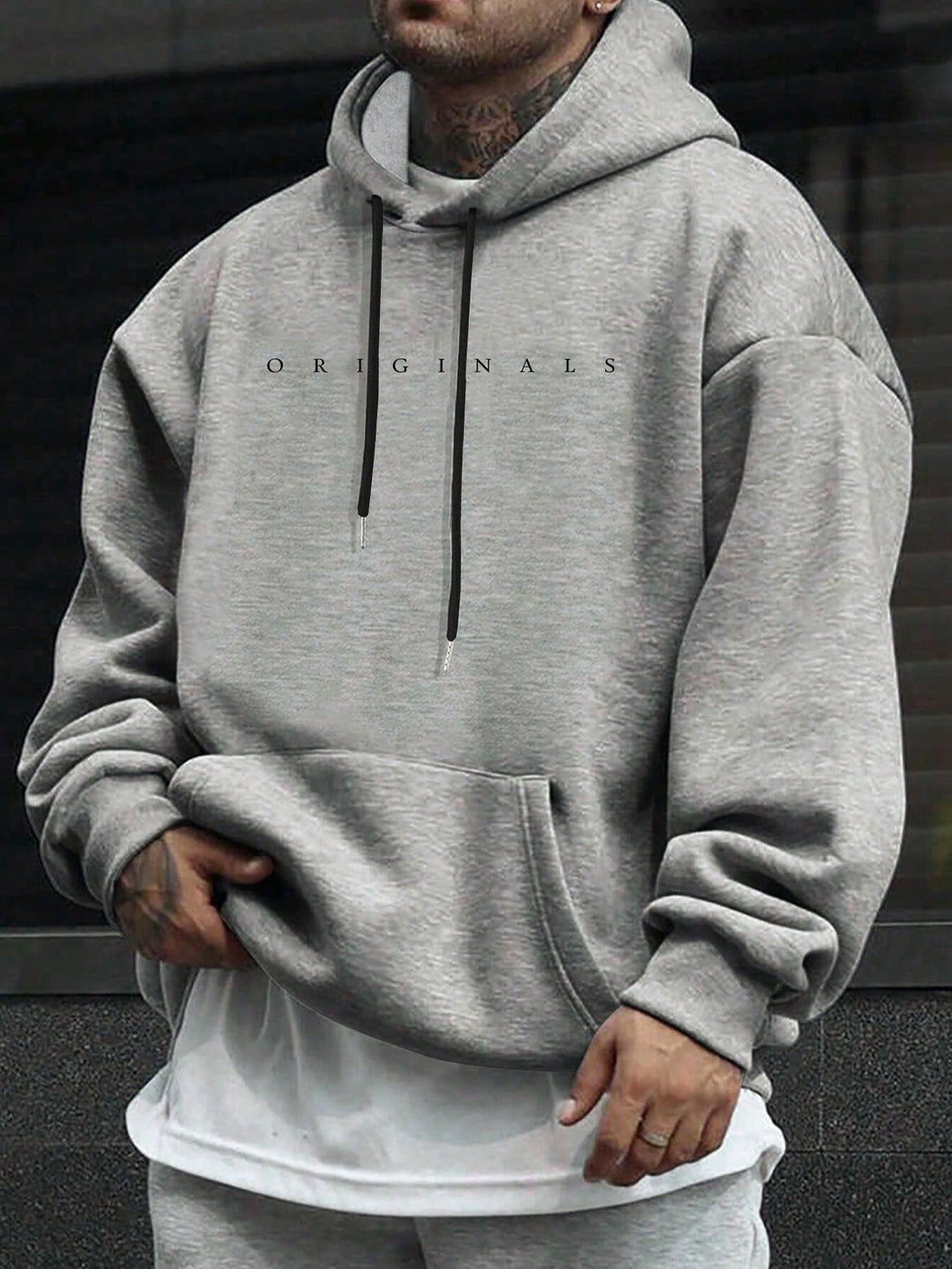 Originals | Sweat-shirt à capuche pour homme avec imprimé lettres 6