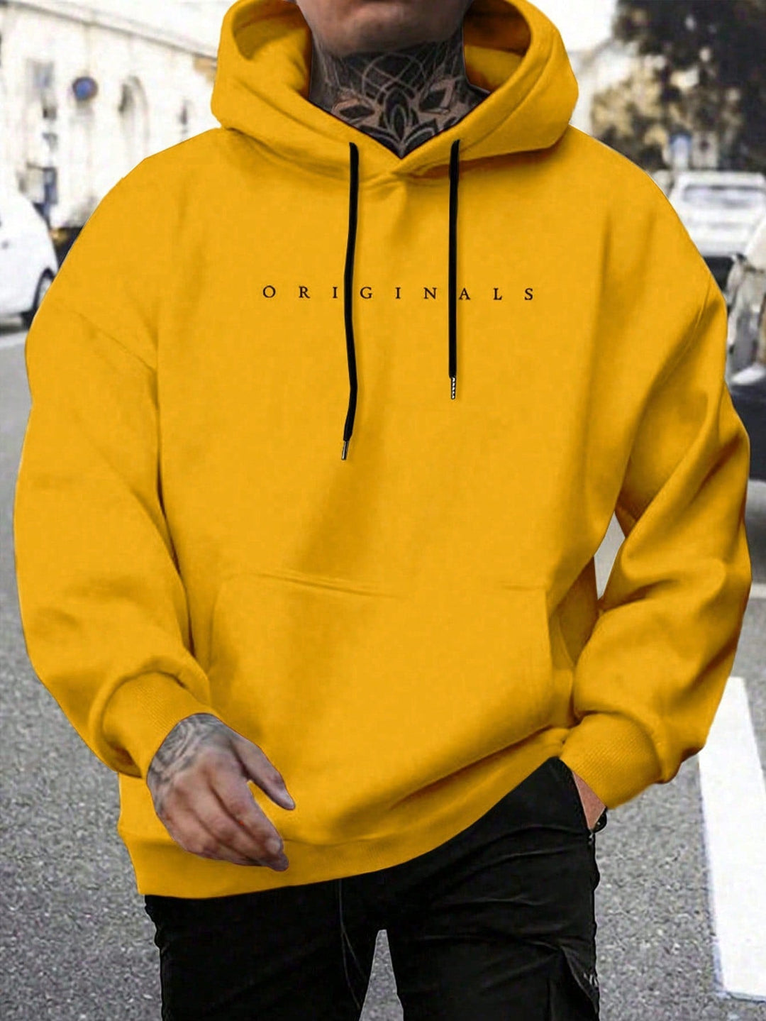 Originals | Sweat-shirt à capuche pour homme avec imprimé lettres 7