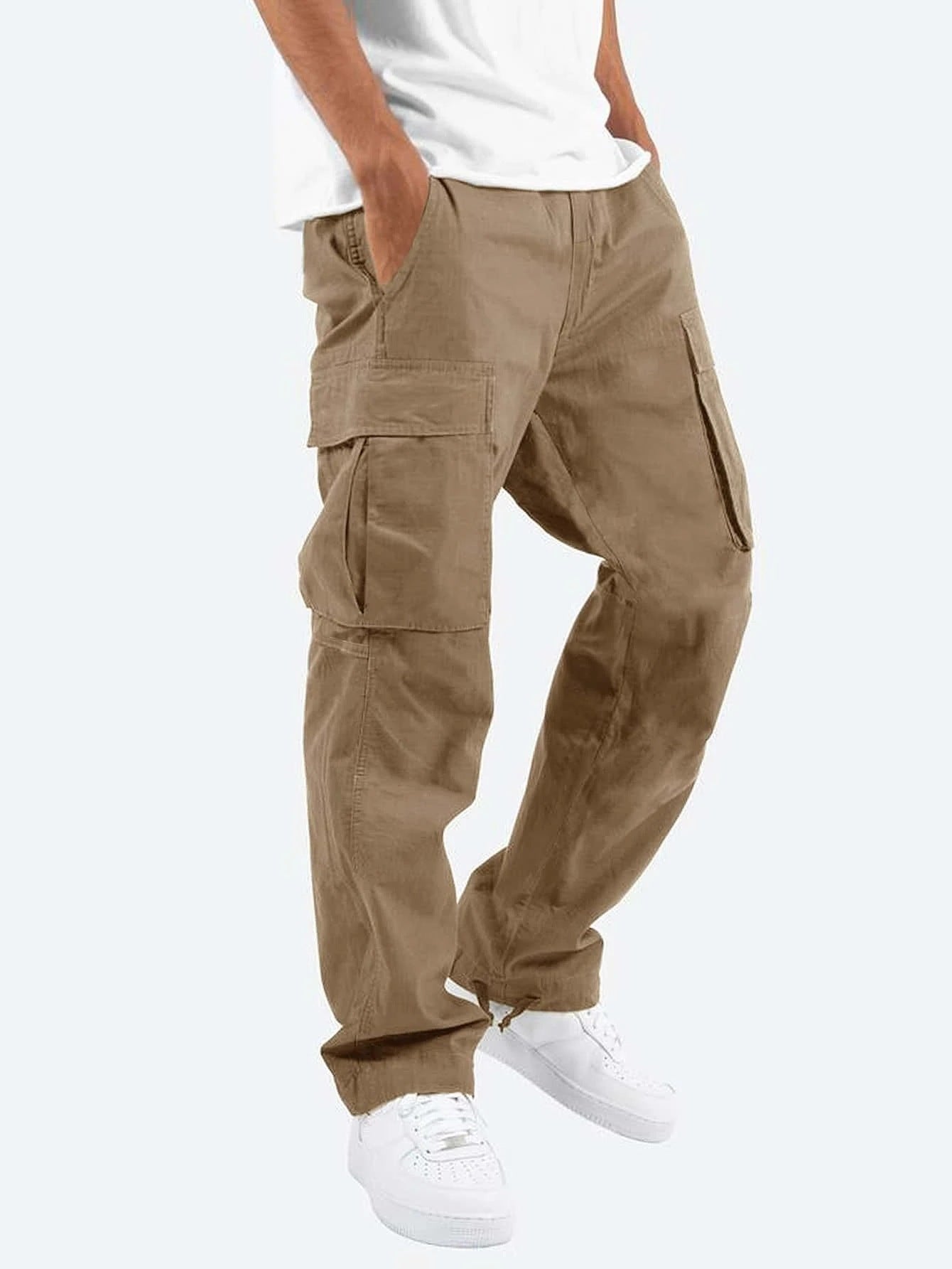 Pantalon cargo pour homme | Coupe ample à jambes larges