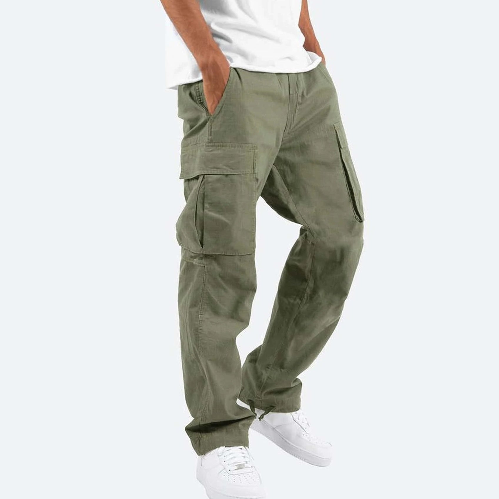 Pantalon cargo pour homme | Coupe ample à jambes larges