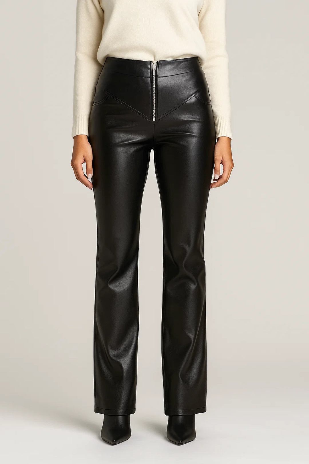 Pantalon Femme | taille haute zippé | silhouette sculptée pour Hiver