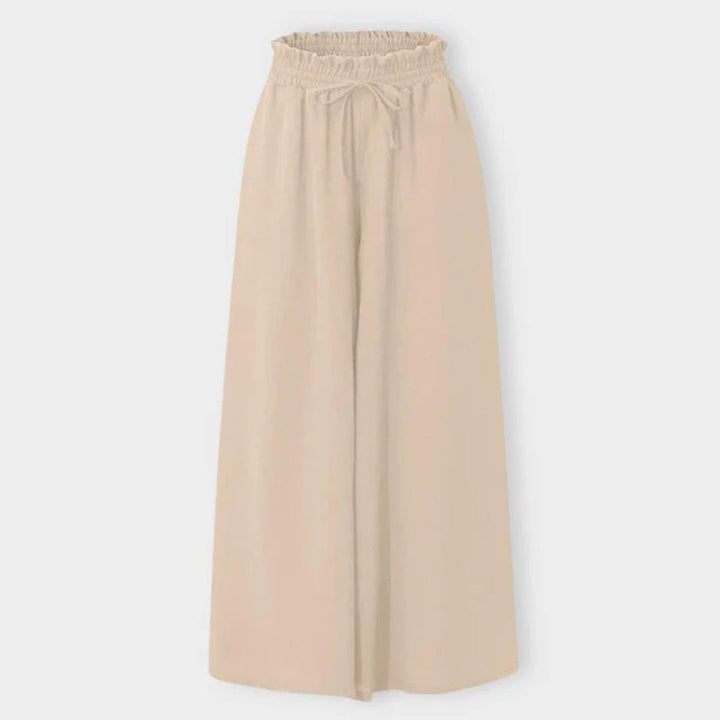 Pantalon palazzo femme taille haute coupe fluide usage quotidien