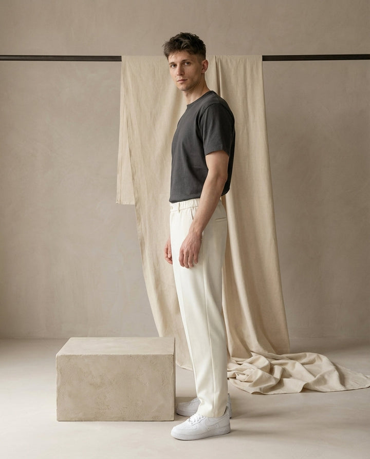 Pantalon élégant plissé pour homme | Coupe droite | Poches fonctionnelles | Idéal pour le travail et les occasions formelles 4