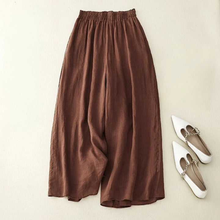 Pantalon en lin pour femme | Coupe classique pour tous les jours 0