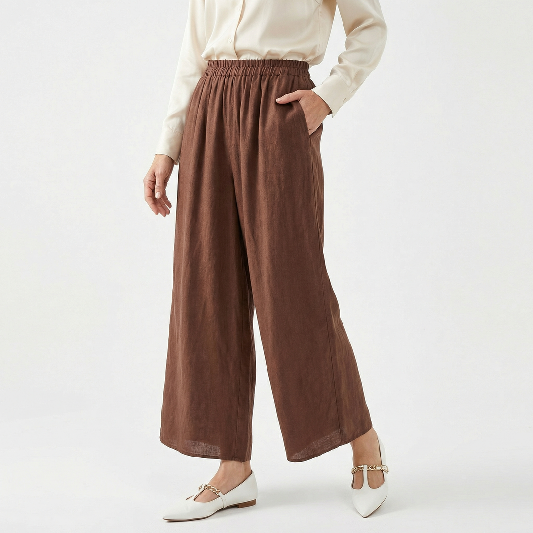 Pantalon en lin pour femme | Coupe classique pour tous les jours 1