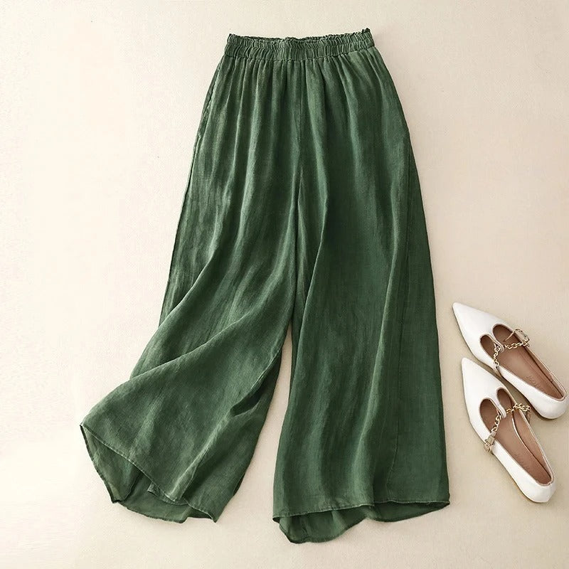 Pantalon en lin pour femme | Coupe classique pour tous les jours 2