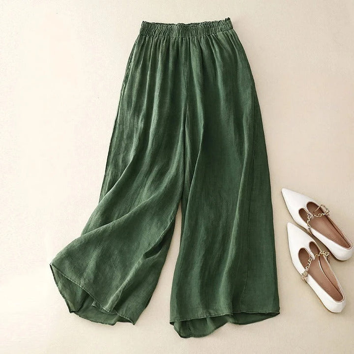 Pantalon en lin pour femme | Coupe classique pour tous les jours 2