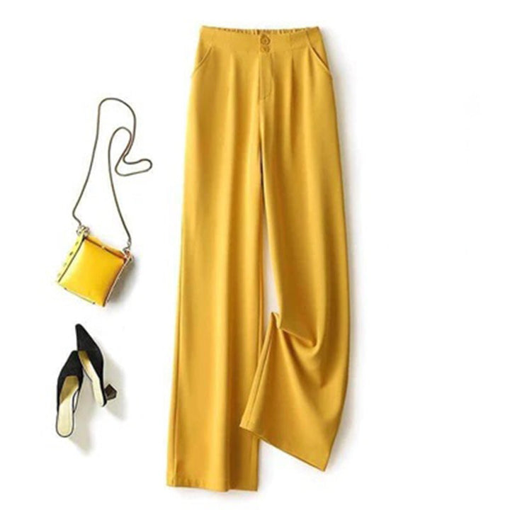 Pantalon en lin pour femme | taille haute, jambes larges, léger 3