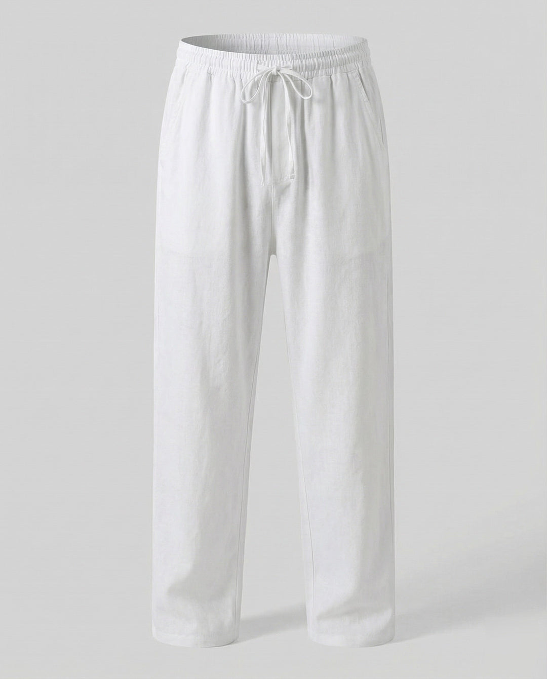 Pantalon en lin pour homme, coupe ample, décontracté 0