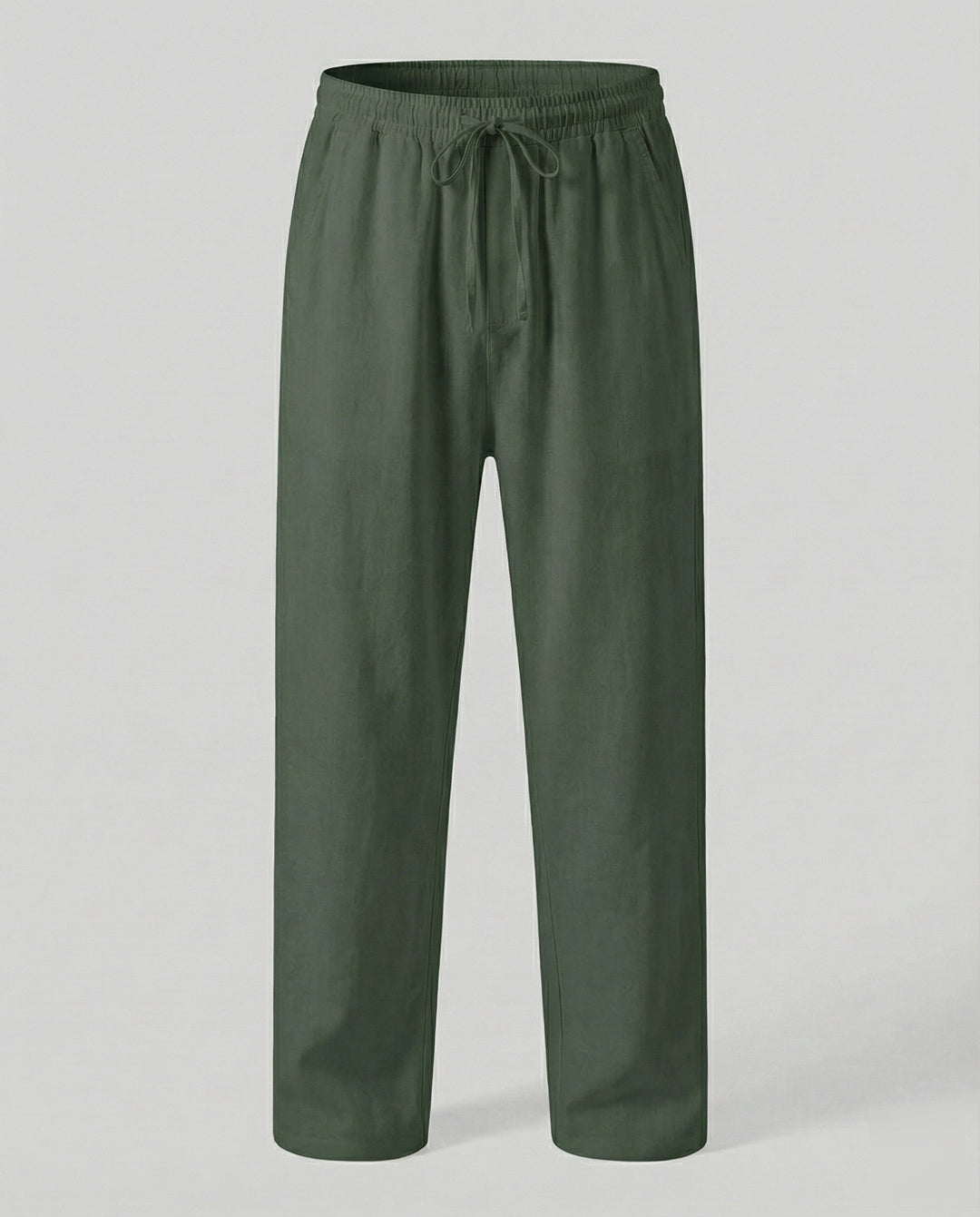 Pantalon en lin pour homme, coupe ample, décontracté 10