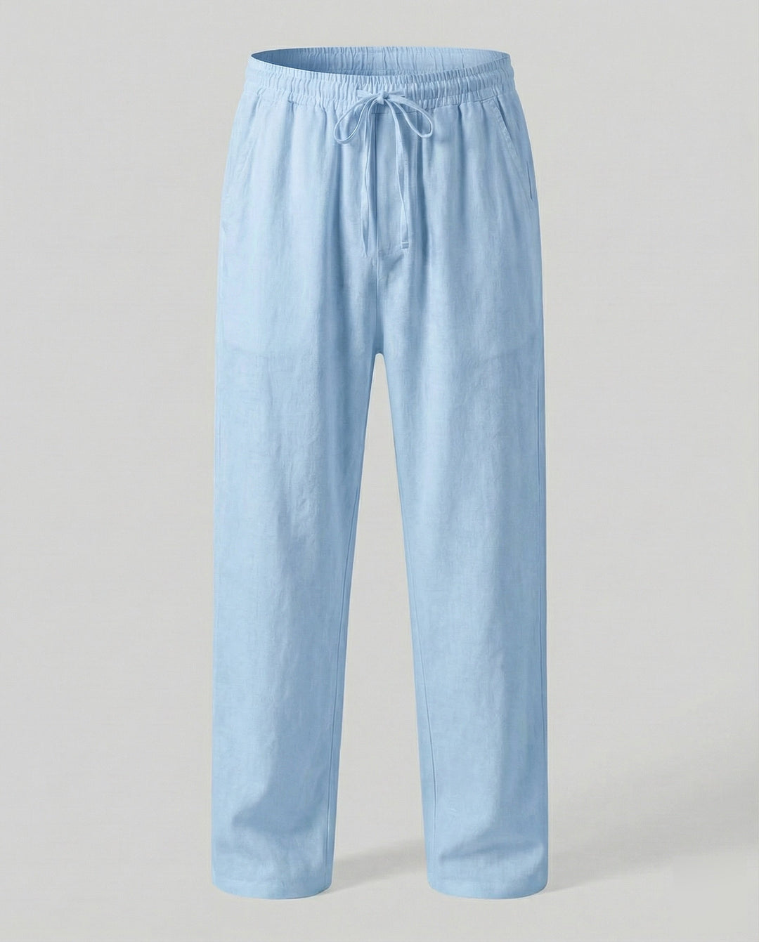 Pantalon en lin pour homme, coupe ample, décontracté 14