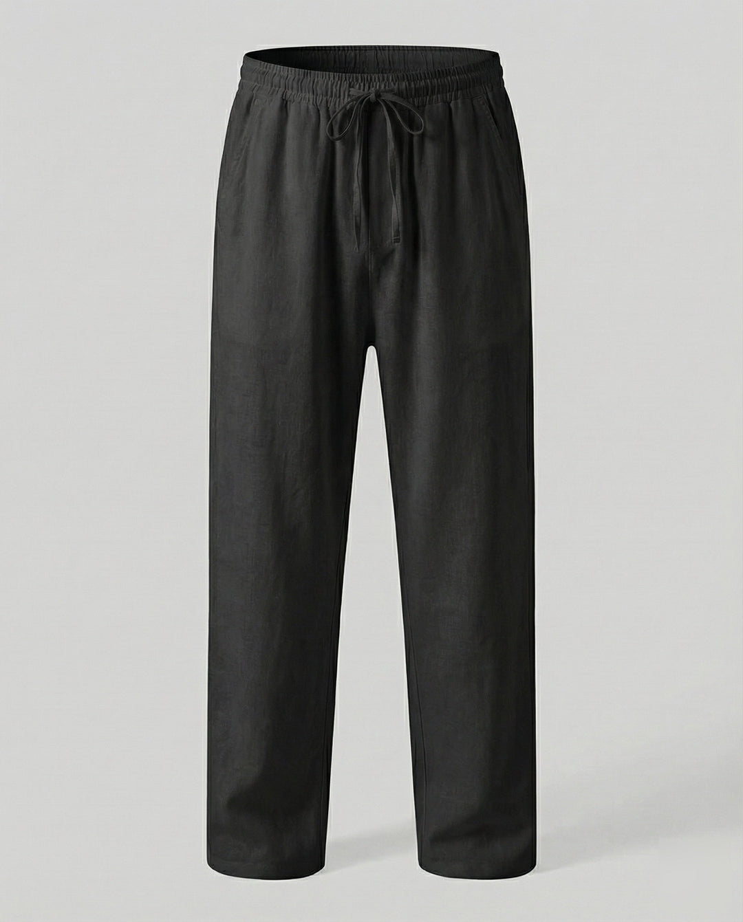 Pantalon en lin pour homme, coupe ample, décontracté 5