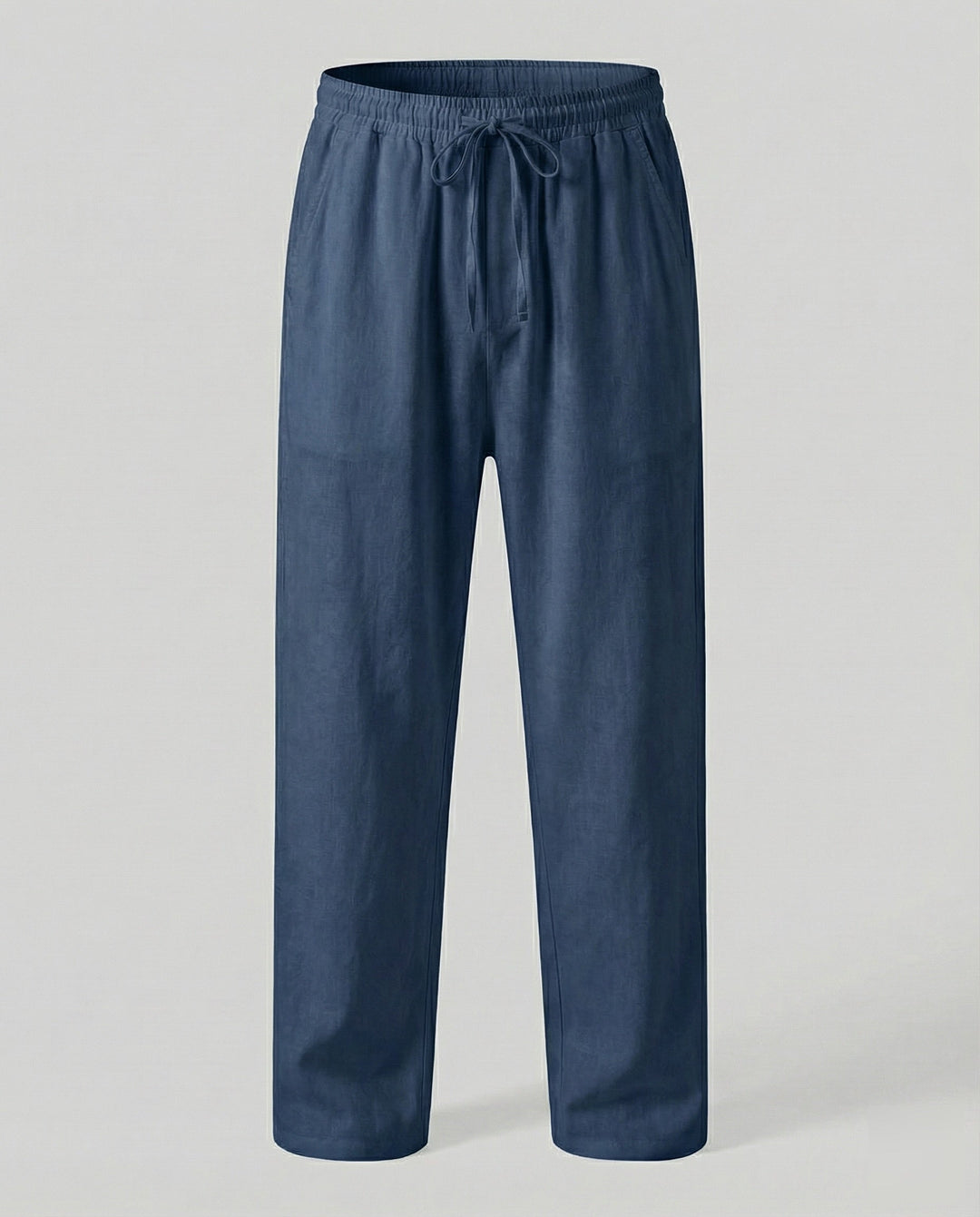 Pantalon en lin pour homme, coupe ample, décontracté 8