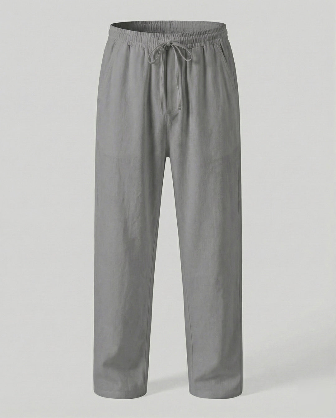 Pantalon en lin pour homme, coupe ample, décontracté 9