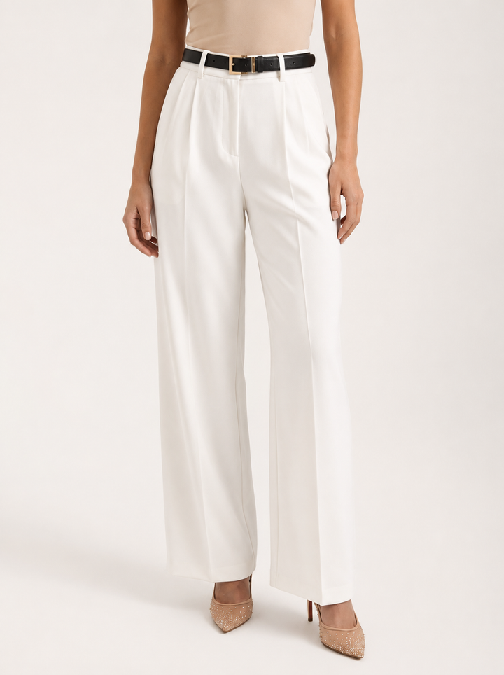 Pantalon femme | Jambes larges taille haute 1