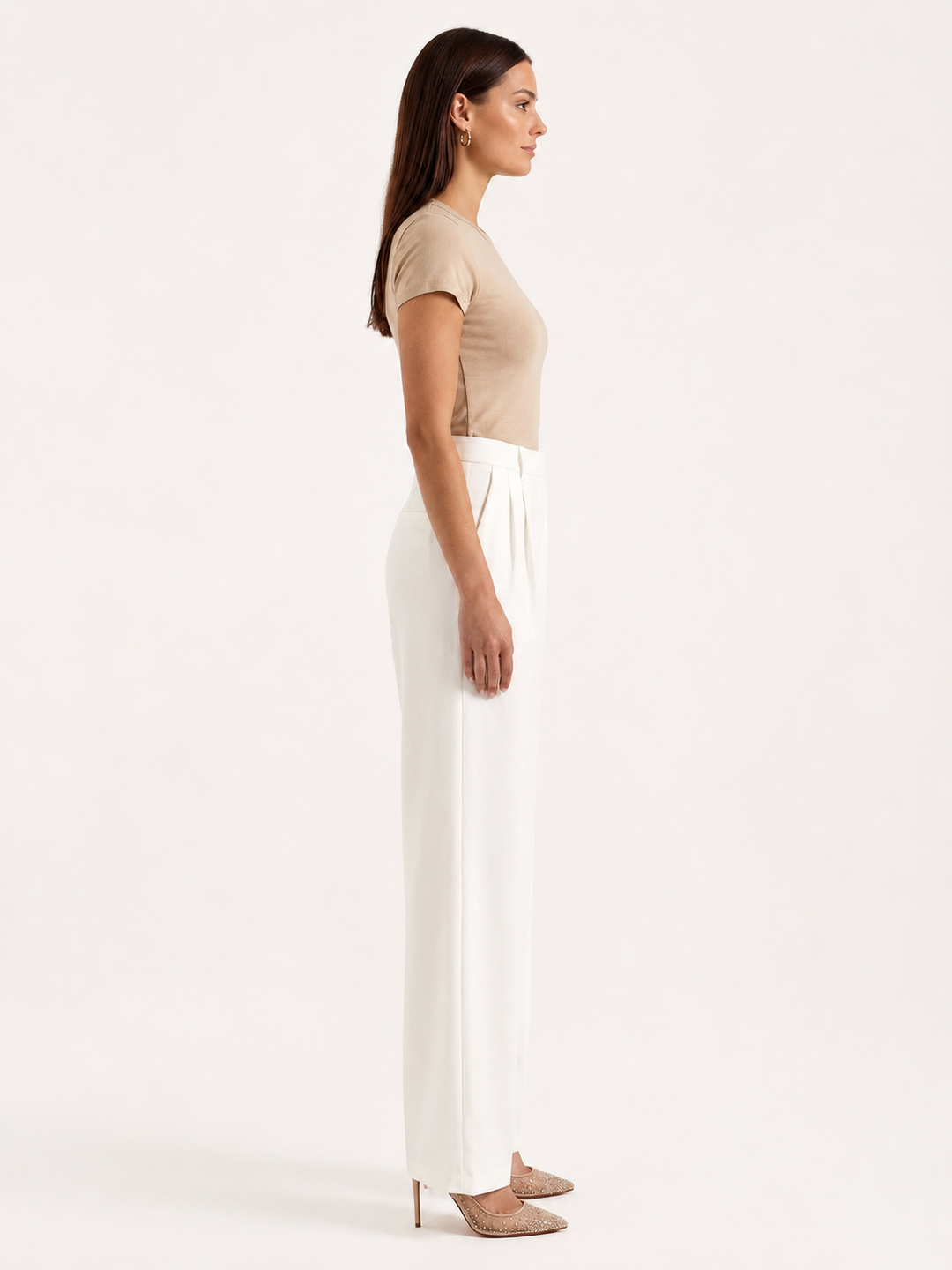 Pantalon femme | Jambes larges taille haute 3