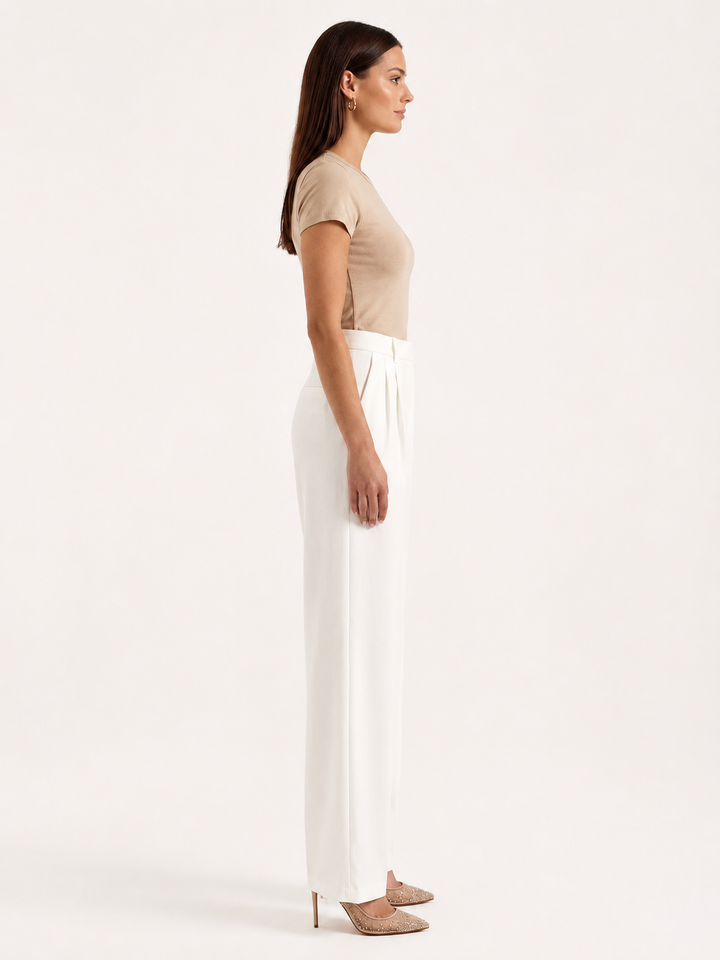 Pantalon femme | Jambes larges taille haute 3
