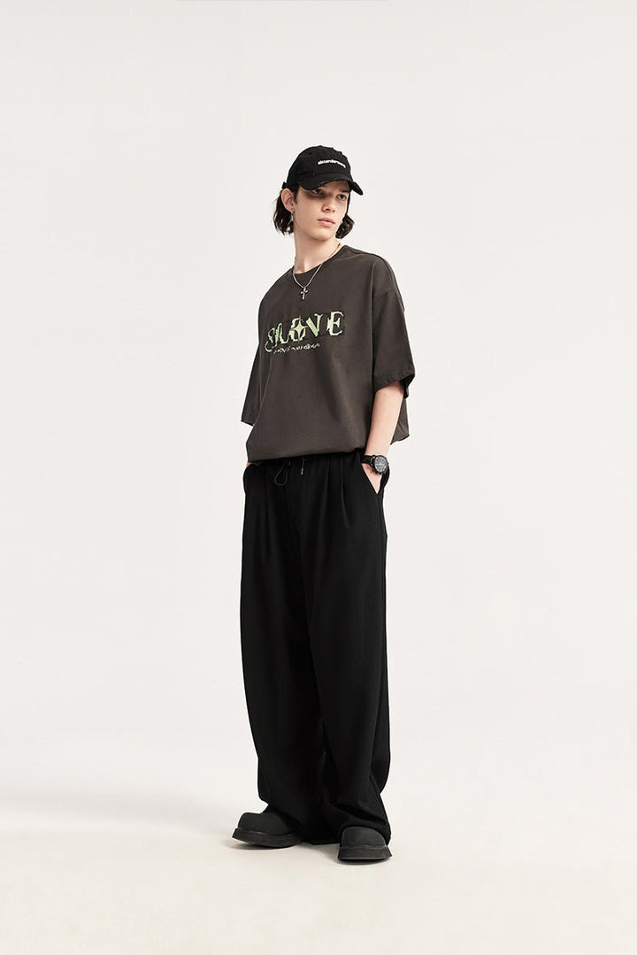Pantalon palazzo en lin pour homme | Jambes larges, plis et cordon de serrage 3