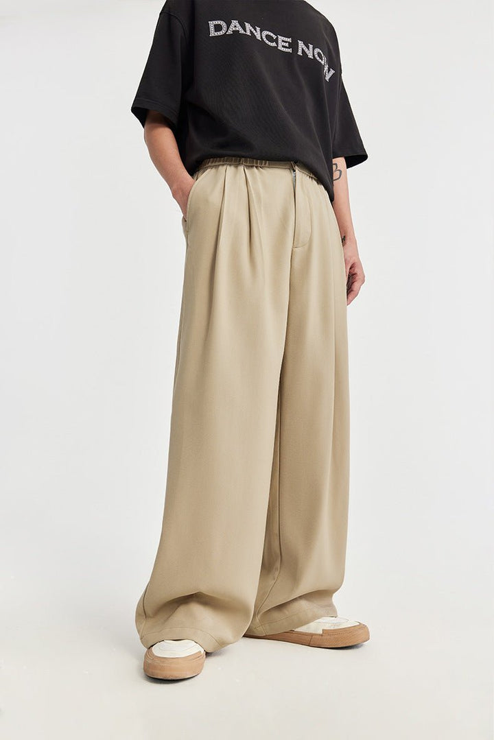 Pantalon palazzo en lin pour homme | Jambes larges, plis et cordon de serrage 4