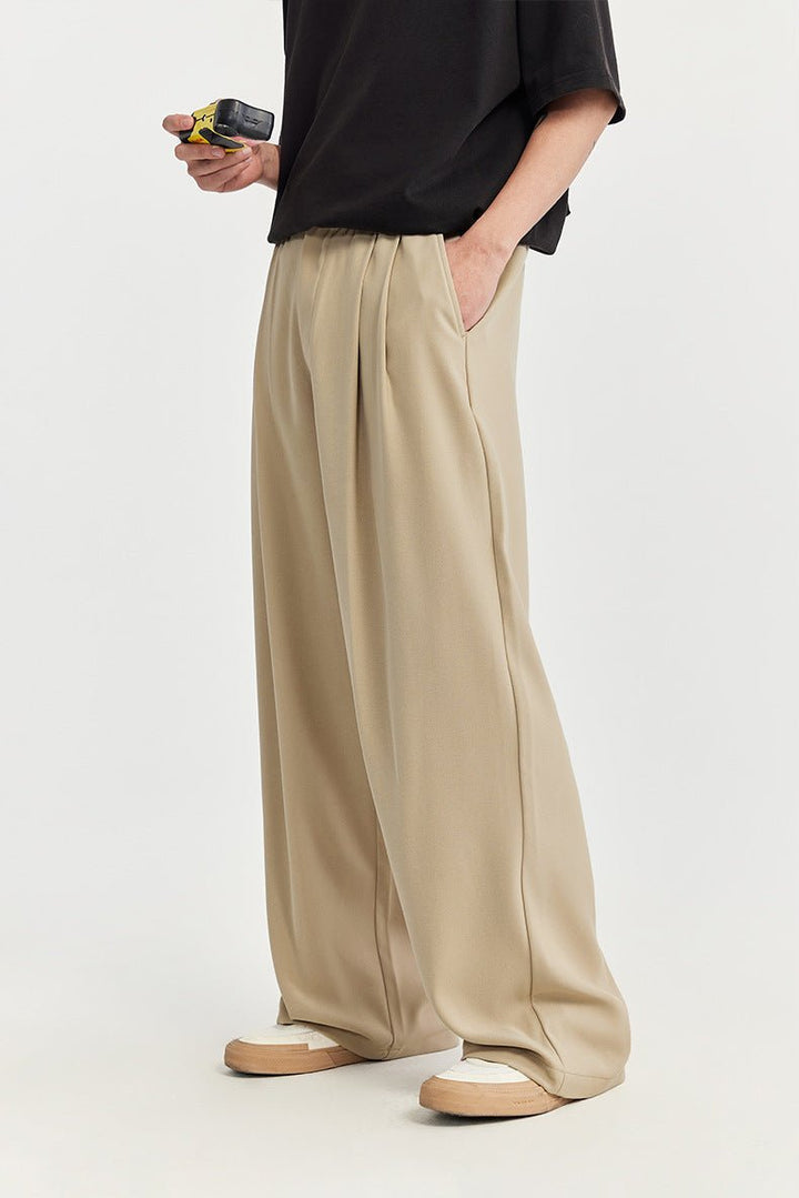 Pantalon palazzo en lin pour homme | Jambes larges, plis et cordon de serrage 5