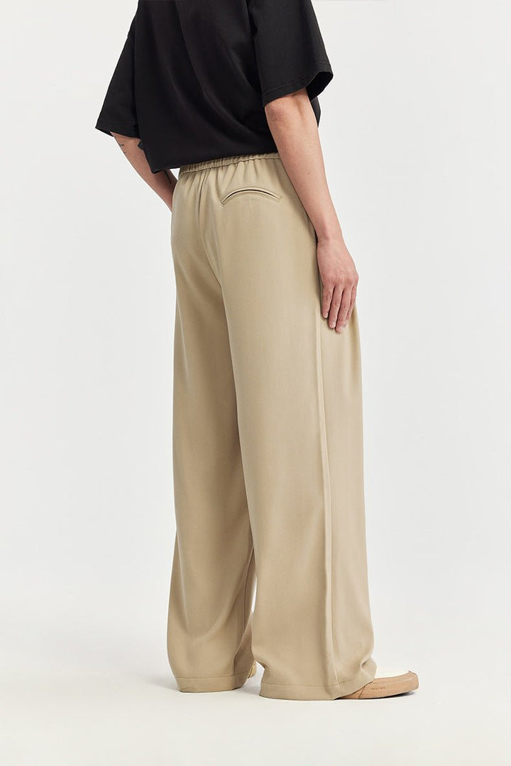 Pantalon palazzo en lin pour homme | Jambes larges, plis et cordon de serrage 6