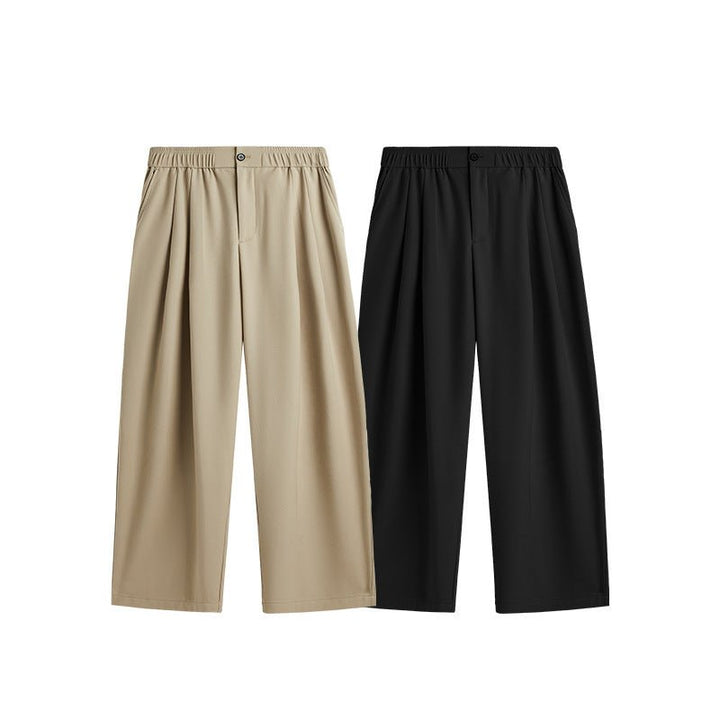Pantalon palazzo en lin pour homme | Jambes larges, plis et cordon de serrage 7