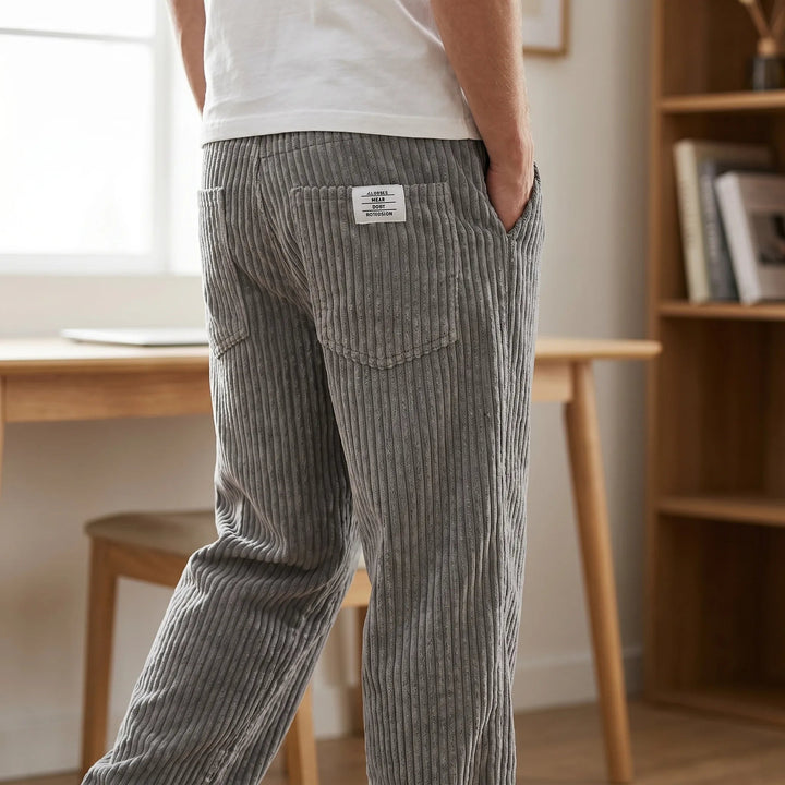 Pantalon pour homme | Pantalon en velours côtelé à taille élastique 1
