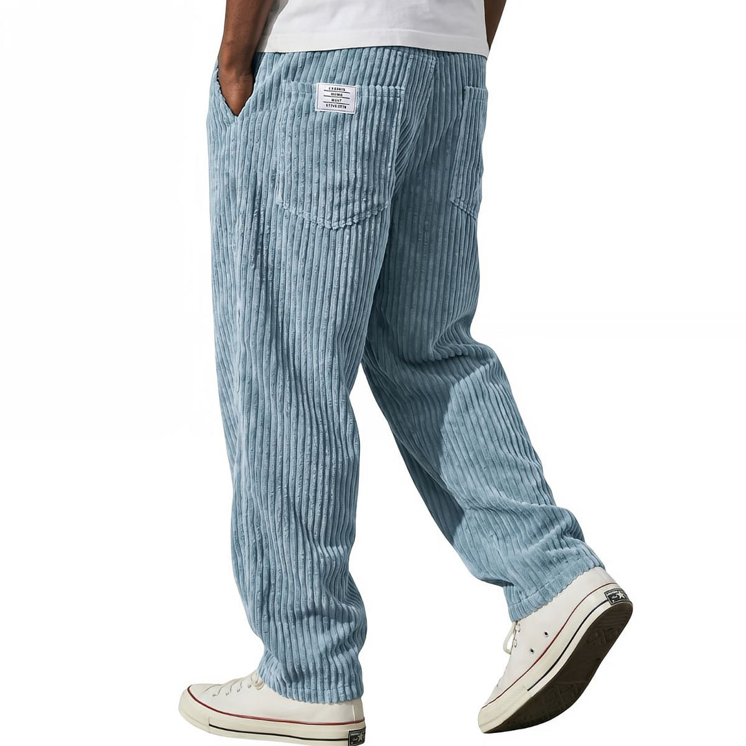 Pantalon pour homme | Pantalon en velours côtelé à taille élastique 10