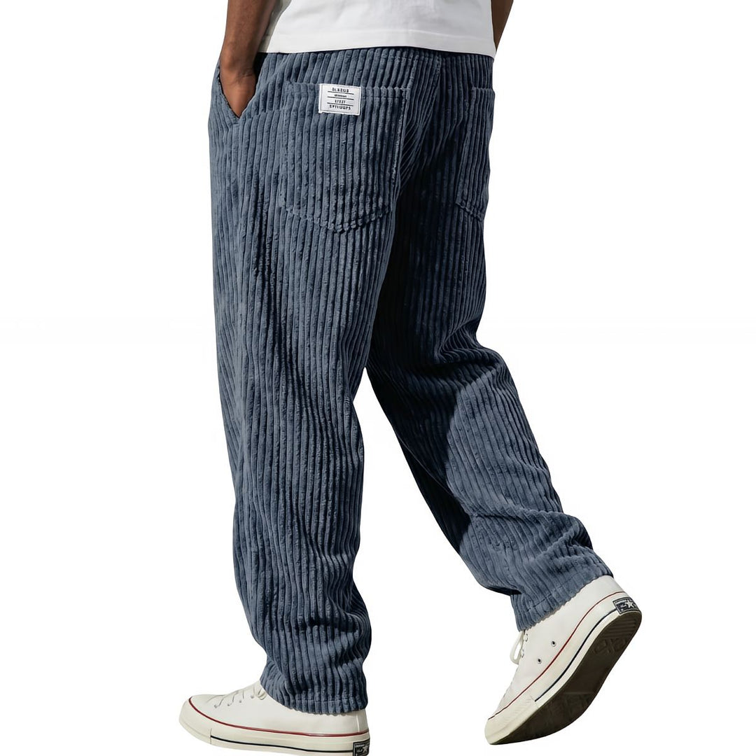 Pantalon pour homme | Pantalon en velours côtelé à taille élastique 11