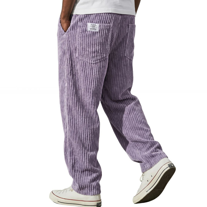 Pantalon pour homme | Pantalon en velours côtelé à taille élastique 3