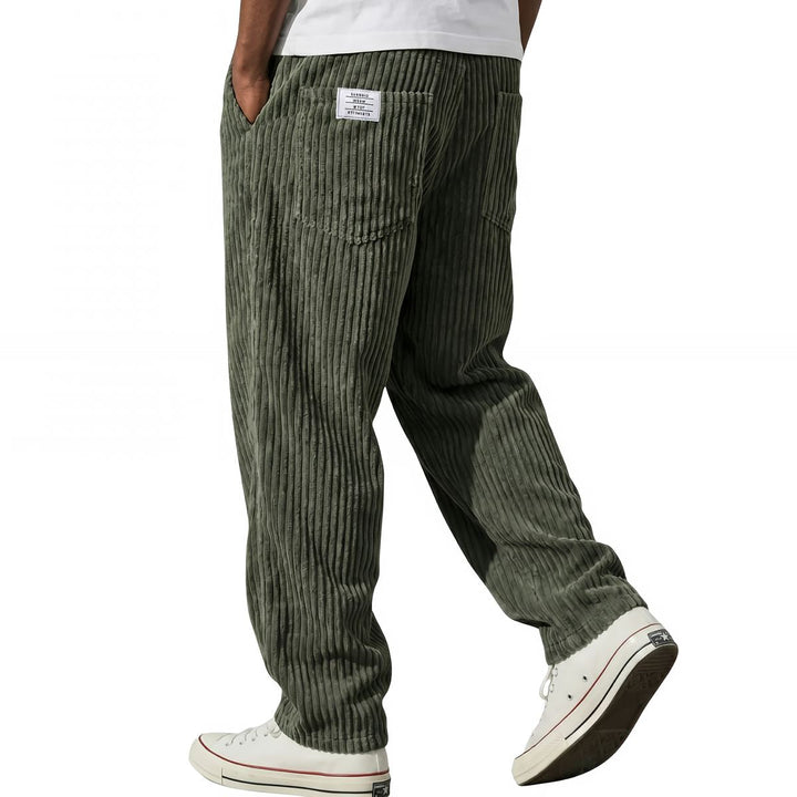 Pantalon pour homme | Pantalon en velours côtelé à taille élastique 5