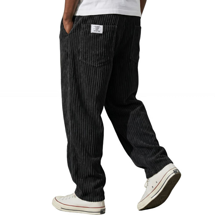 Pantalon pour homme | Pantalon en velours côtelé à taille élastique 6