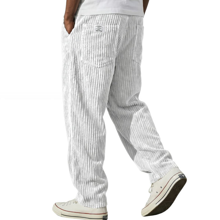 Pantalon pour homme | Pantalon en velours côtelé à taille élastique 7