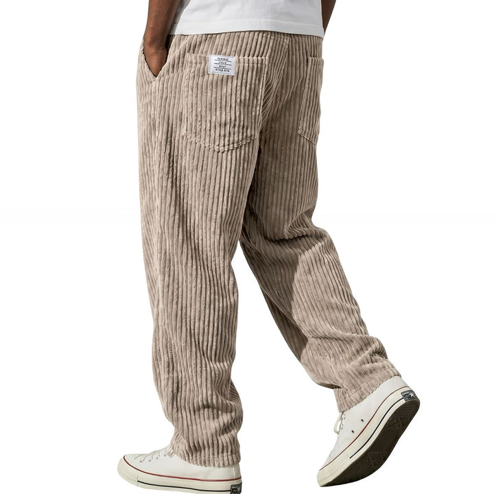 Pantalon pour homme | Pantalon en velours côtelé à taille élastique 9