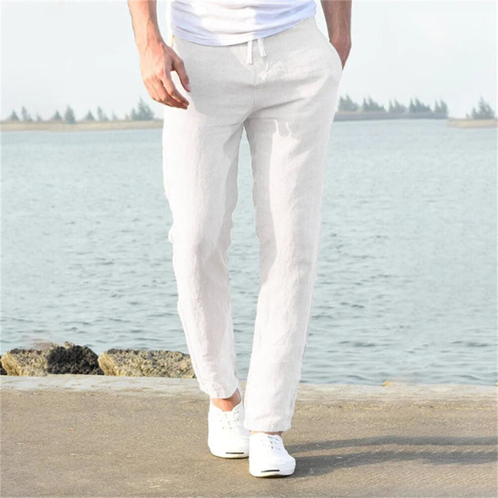 Pantalon pour homme | Tissu léger en lin, coupe décontractée idéale pour l'été 0
