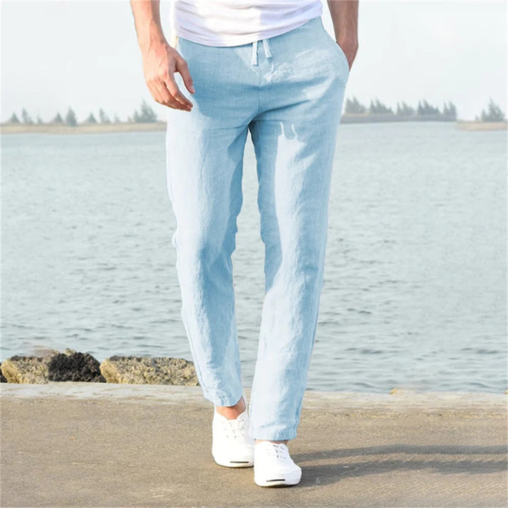 Pantalon pour homme | Tissu léger en lin, coupe décontractée idéale pour l'été 3